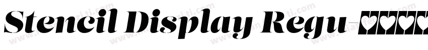 Stencil Display Regu字体转换